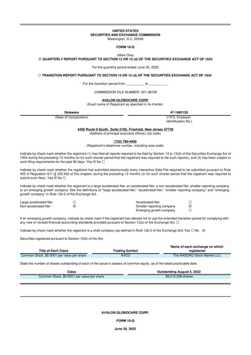 Thumbnail Avalon GloboCare 10-Q Quarterly Report FY2022 