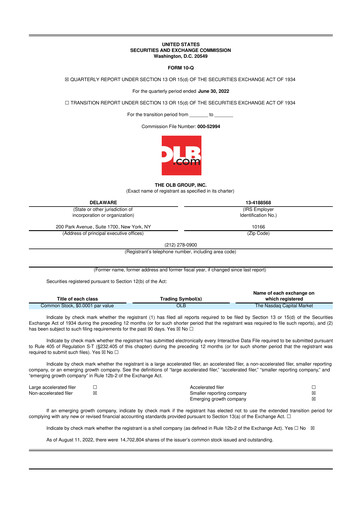 Thumbnail OLB Group 10-Q Quarterly Report FY2022 