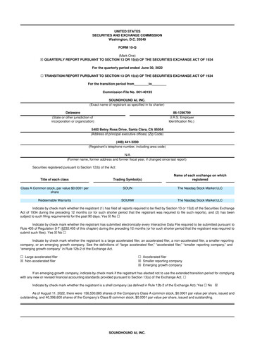 Miniature SoundHound AI 10-Q Rapport trimestriel 2022 