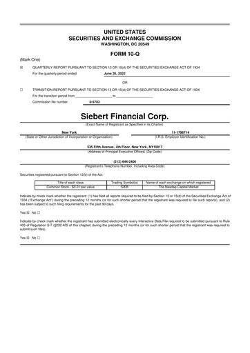 Thumbnail Siebert Financial 10-Q Quarterly Report FY2022 