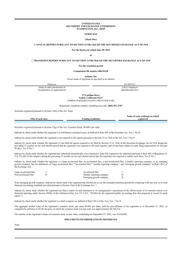 Vorschaubild Aeluma 10-K Jahresbericht 2022