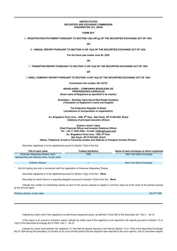 Thumbnail BrasilAgro 20-F Annual Report 2022