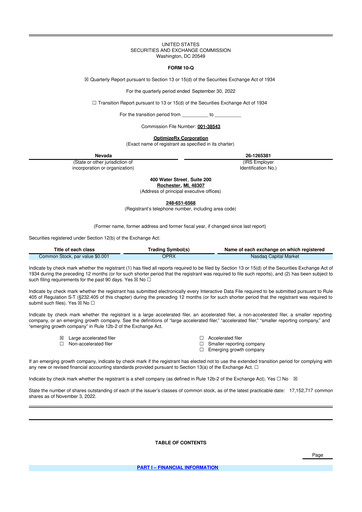 Thumbnail OptimizeRx 10-Q Quarterly Report FY2022 