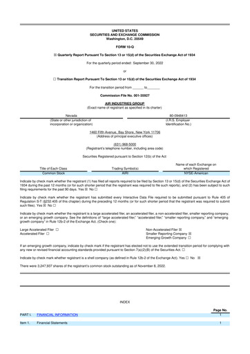 Thumbnail Air Industries Group 10-Q Quarterly Report FY2022 