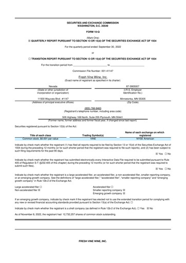 Thumbnail Fresh Vine Wine 10-Q Quarterly Report FY2022 