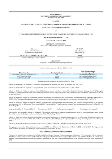 Thumbnail PhenixFIN 10-K Annual Report 
