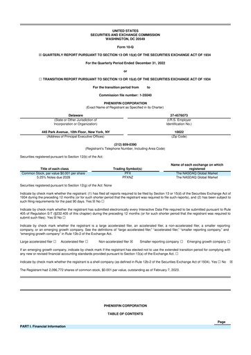 Thumbnail PhenixFIN 10-Q Quarterly Report FY2023 