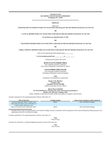 Thumbnail Banco Santander-Chile 20-F Annual Report 2022