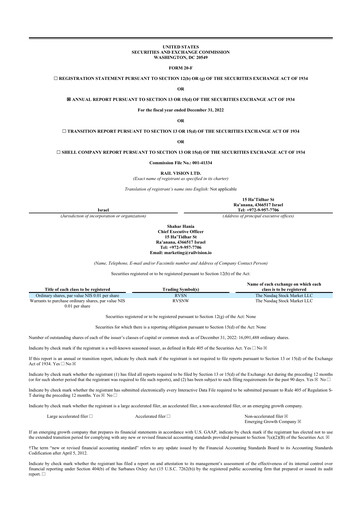 Vorschaubild Rail Vision 20-F Jahresbericht 2022