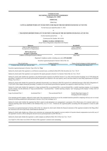 Thumbnail Mobile Global Esports (Mogo) 10-K Annual Report 2022