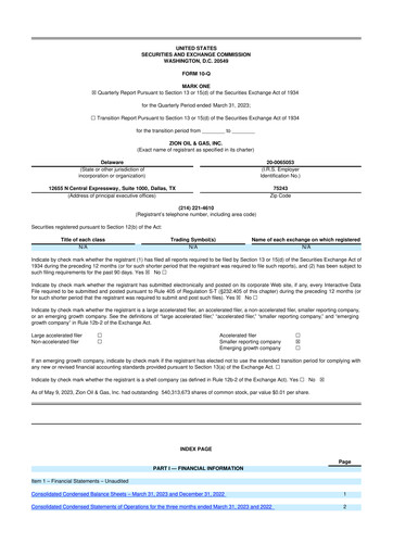 Thumbnail Zion Oil & Gas 10-Q Quarterly Report FY2023 