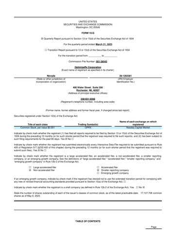 Thumbnail OptimizeRx 10-Q Quarterly Report FY2023 