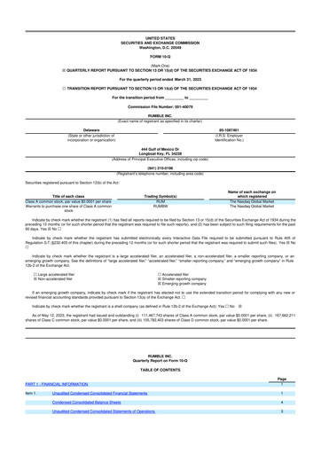 Thumbnail Rumble 10-Q Quarterly Report FY2023 