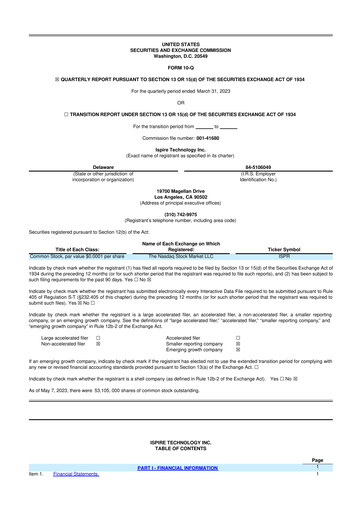 Miniature Ispire Technology 10-Q Rapport trimestriel 2023 