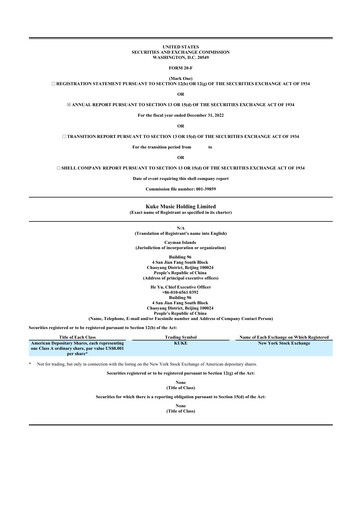 Thumbnail Kuke Music Holding 20-F Annual Report 2022