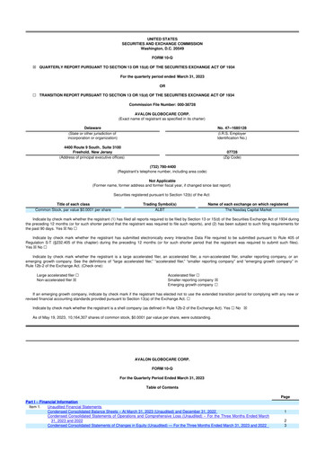 Thumbnail Avalon GloboCare 10-Q Quarterly Report FY2023 