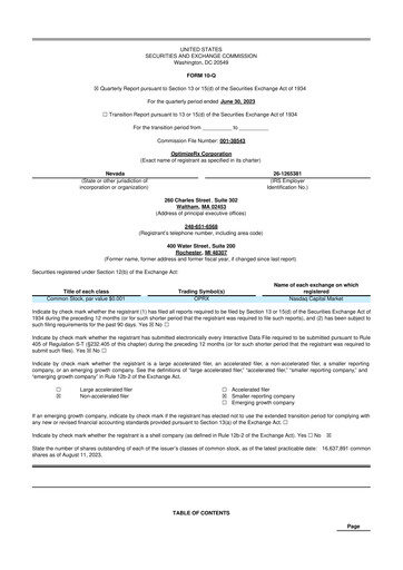 Thumbnail OptimizeRx 10-Q Quarterly Report FY2023 
