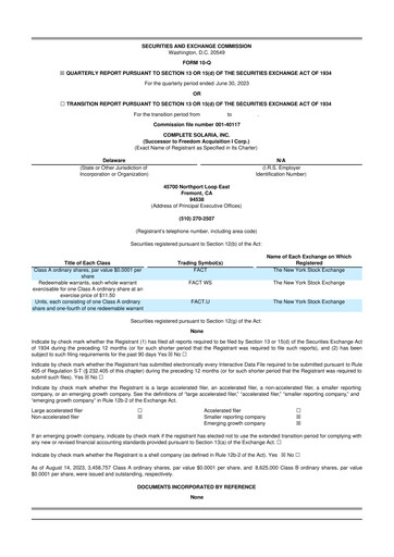 Thumbnail SunPower
 10-Q Quarterly Report FY2023 