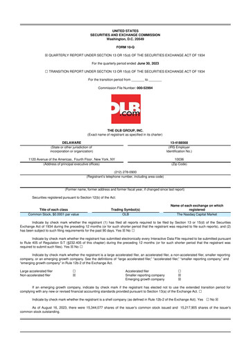 Thumbnail OLB Group 10-Q Quarterly Report FY2023 
