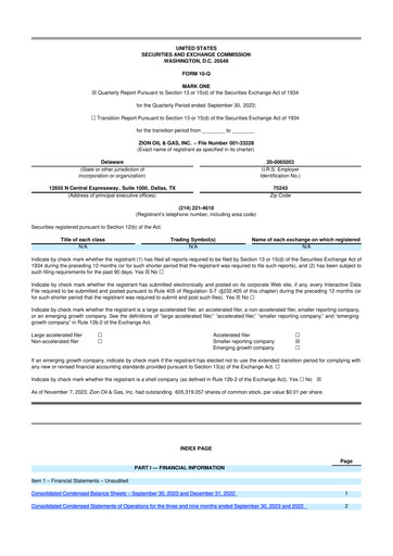 Thumbnail Zion Oil & Gas 10-Q Quarterly Report FY2023 