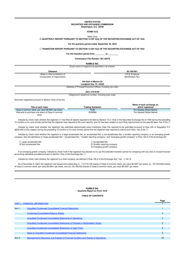 Thumbnail Rumble 10-Q Quarterly Report FY2023 