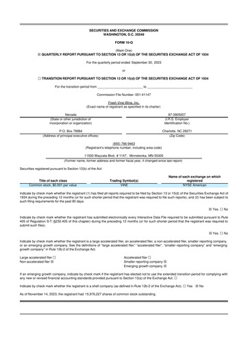 Thumbnail Fresh Vine Wine 10-Q Quarterly Report FY2023 