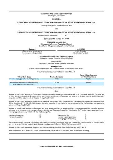 Thumbnail SunPower
 10-Q Quarterly Report FY2023 