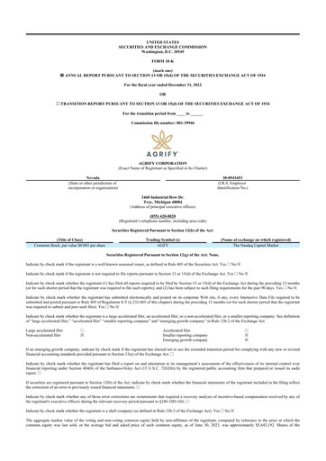 Miniature Agrify 10-K Rapport annuel 2022