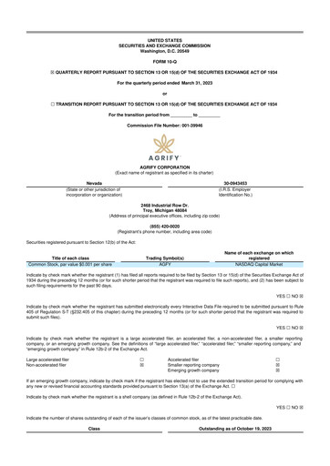 Thumbnail Agrify 10-Q Quarterly Report FY2023 