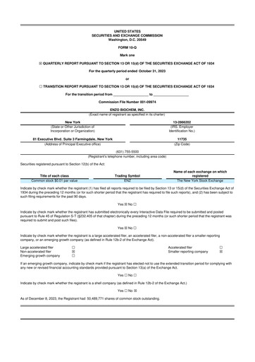 Thumbnail Enzo Biochem 10-Q Quarterly Report FY2024 