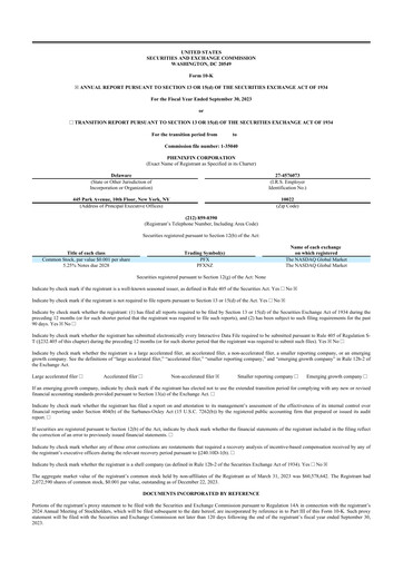 Thumbnail PhenixFIN 10-K Annual Report 2023