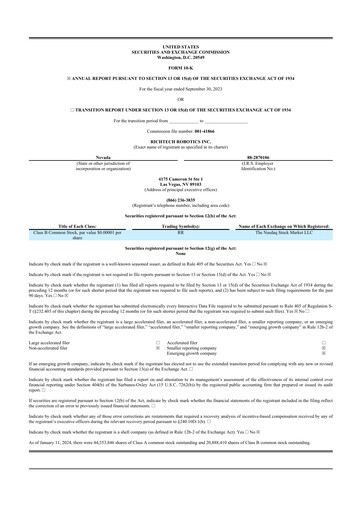 Thumbnail Richtech Robotics 10-K Annual Report 2023