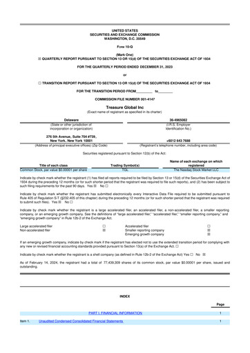 Thumbnail Treasure Global 10-Q Quarterly Report FY2024 