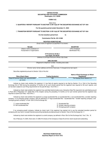 Thumbnail Richtech Robotics 10-Q Quarterly Report FY2024 