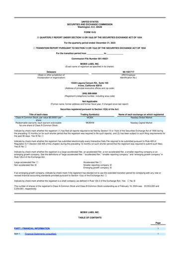 Vorschaubild Mobix Labs 10-Q Quartalsbericht 2024 