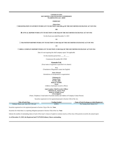 Thumbnail Kamada
 20-F Annual Report 2023