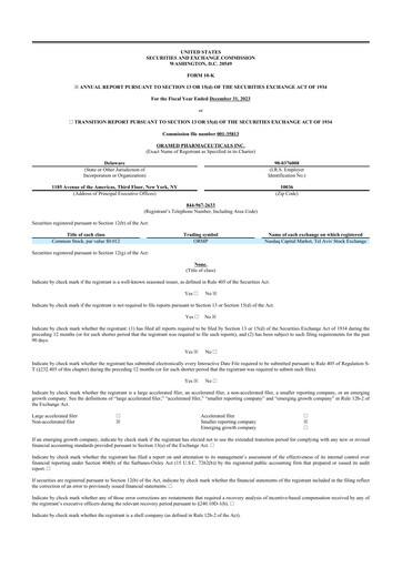 Thumbnail Oramed Pharmaceuticals 10-K Annual Report 2023