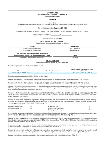Thumbnail CBAK Energy Technology 10-K Annual Report 2023