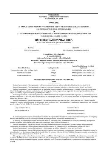 Thumbnail Oxford Square Capital
 10-K Annual Report 2023