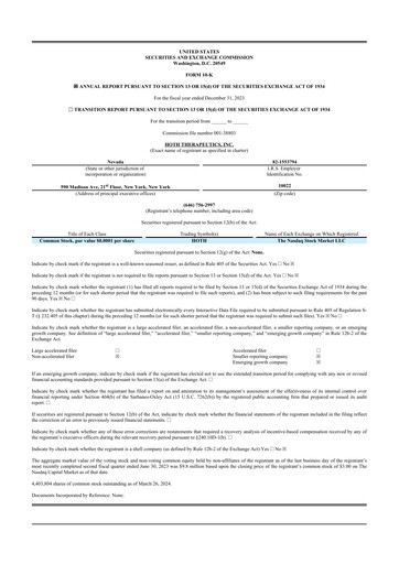 Thumbnail Hoth Therapeutics 10-K Annual Report 2023