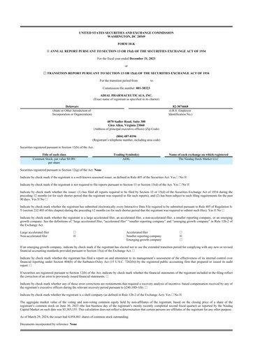 Thumbnail Adial Pharmaceuticals
 10-K Annual Report 2023