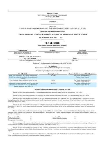 Thumbnail Slam Corp 10-K Annual Report 2023