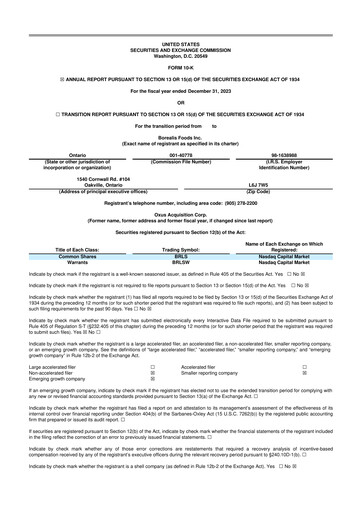 Vorschaubild Borealis Foods 10-K Jahresbericht 2023