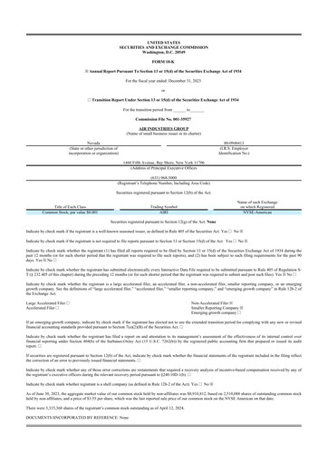 Thumbnail Air Industries Group 10-K Annual Report 2023