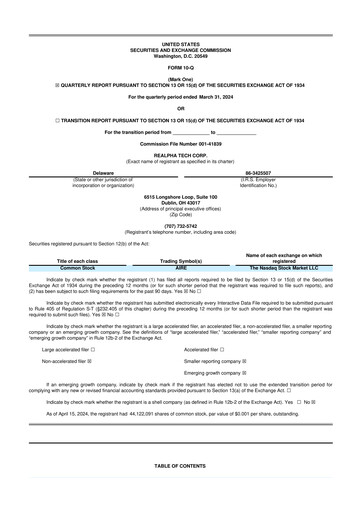 Thumbnail reAlpha Tech 10-Q Quarterly Report FY2024 