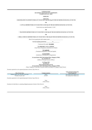 Thumbnail Guardforce AI 20-F Annual Report 2023