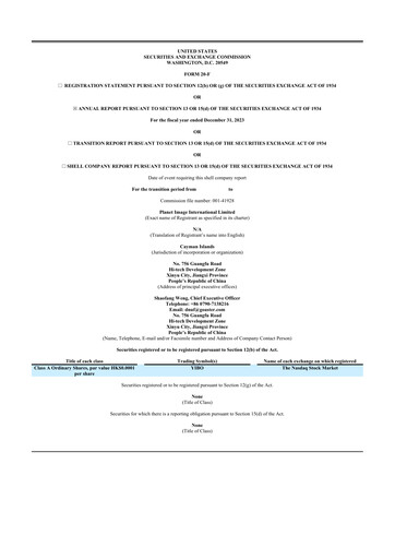 Thumbnail Planet Image International 20-F Annual Report 2023