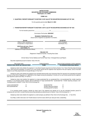 Thumbnail Relmada Therapeutics 10-Q Quarterly Report FY2024 