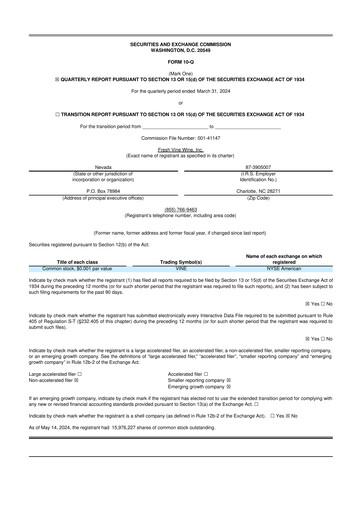 Thumbnail Fresh Vine Wine 10-Q Quarterly Report FY2024 