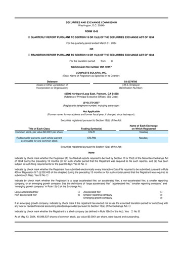 Thumbnail SunPower
 10-Q Quarterly Report FY2024 